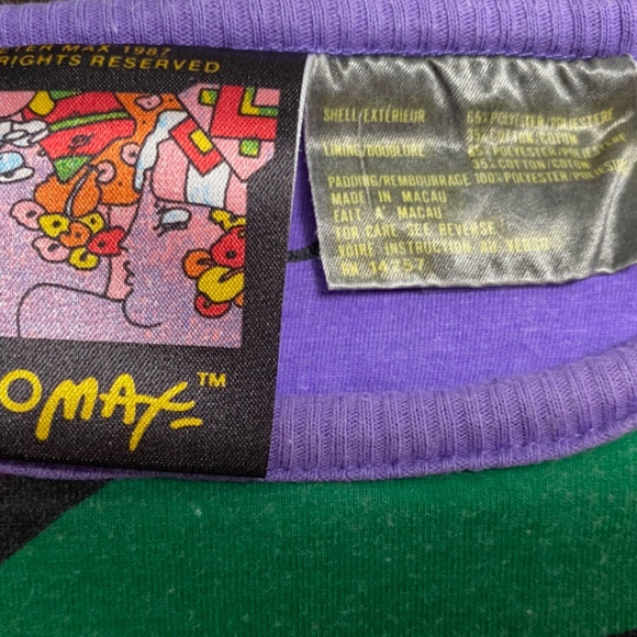 RARE 1987 Vintage Peter Max Neomax double sided/reversable puffy sweatshirt - Picture 7 of 11